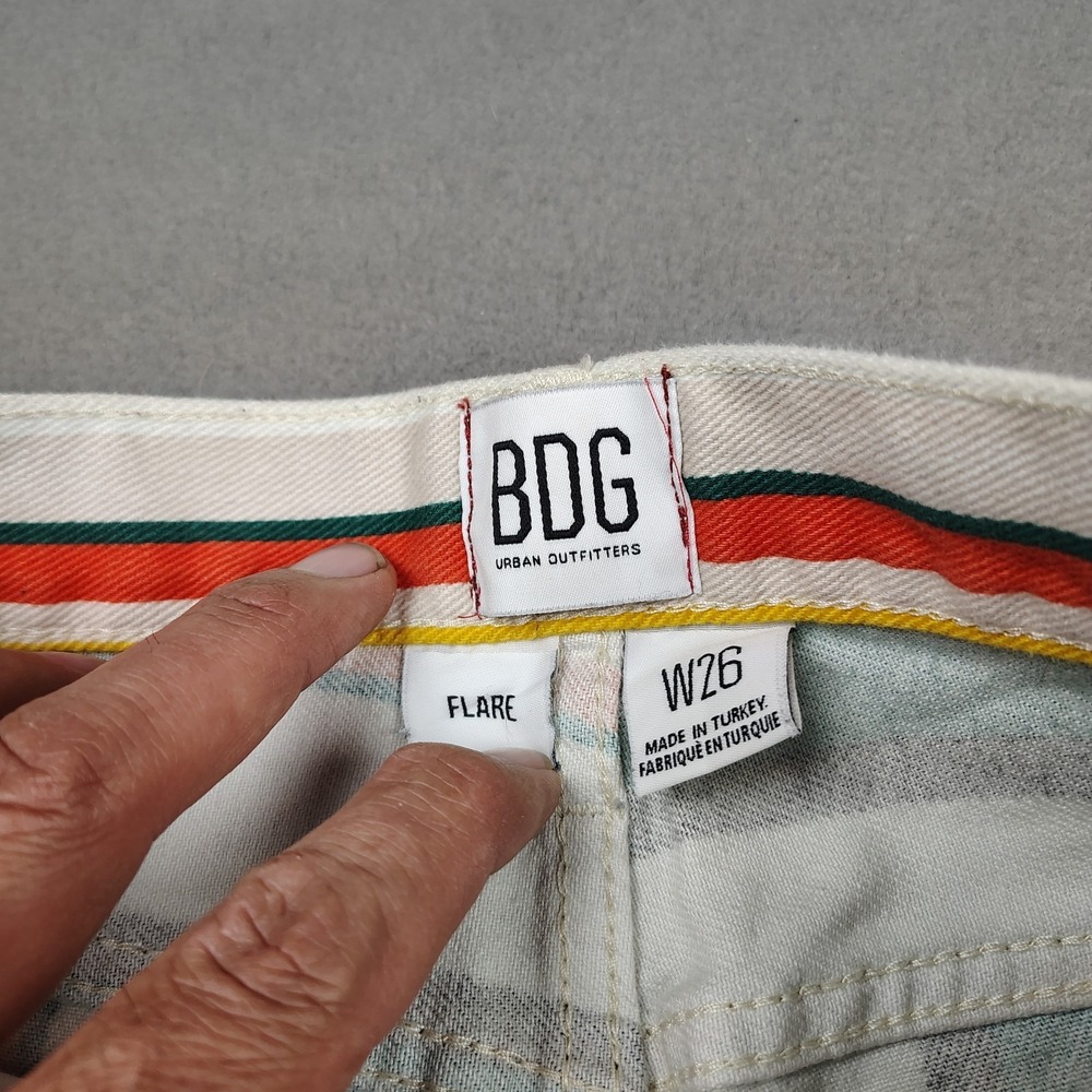 BDG Bell Bottom Jeans Women‎ 26 Colorful Striped Hippie Festival Flare Leg 26x29 - Picture 7 of 11